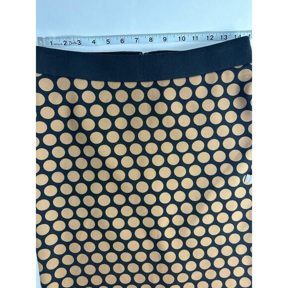 Talbots Size 4 Brown Tan Polka Dot Pencil Skirt Quiet Luxury Chic Career Knee - Picture 5 of 6